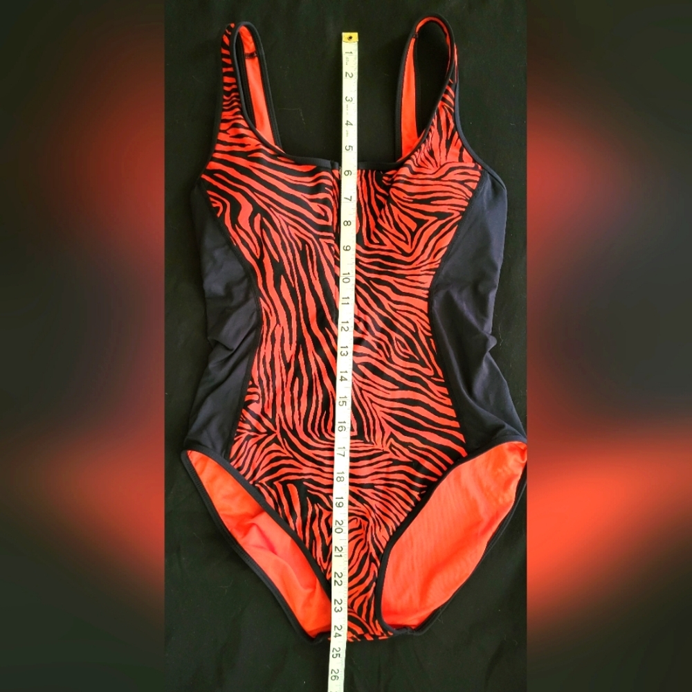 NWT size 10 Michael Kors Red animal print one piece bathing suit